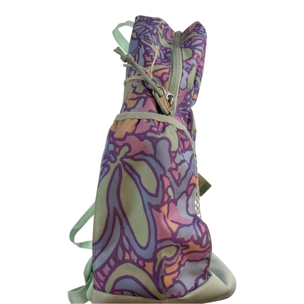 JanSport Cross Town Plus Laptop Backpack Fluid Floral Pastel Lilac IMPERFECTION - Picture 5 of 7